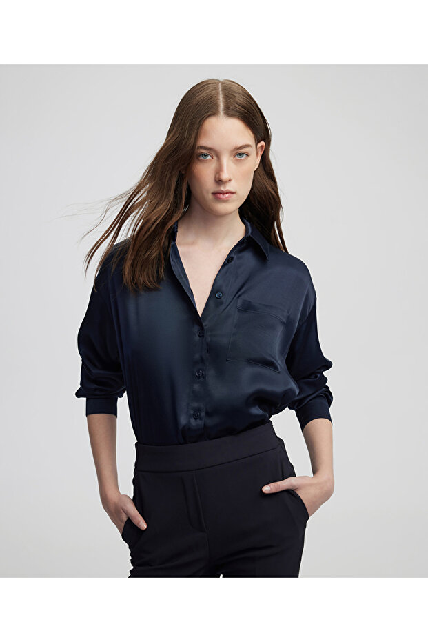 Tek cepli viskoz gömlek - 1