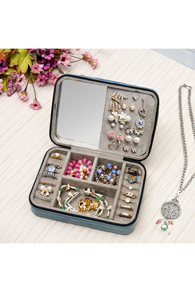 Formx Jewelry Organizer Box Jewellery Accessories Case Ring Earring Organizer Slate Grey