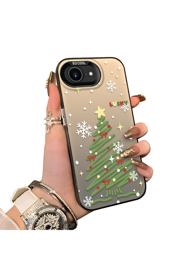 حافظة سيليكون مضادة للسقوط بنمط شجرة عيد الميلاد متوافقة مع هاتف iPhone 16e - 4