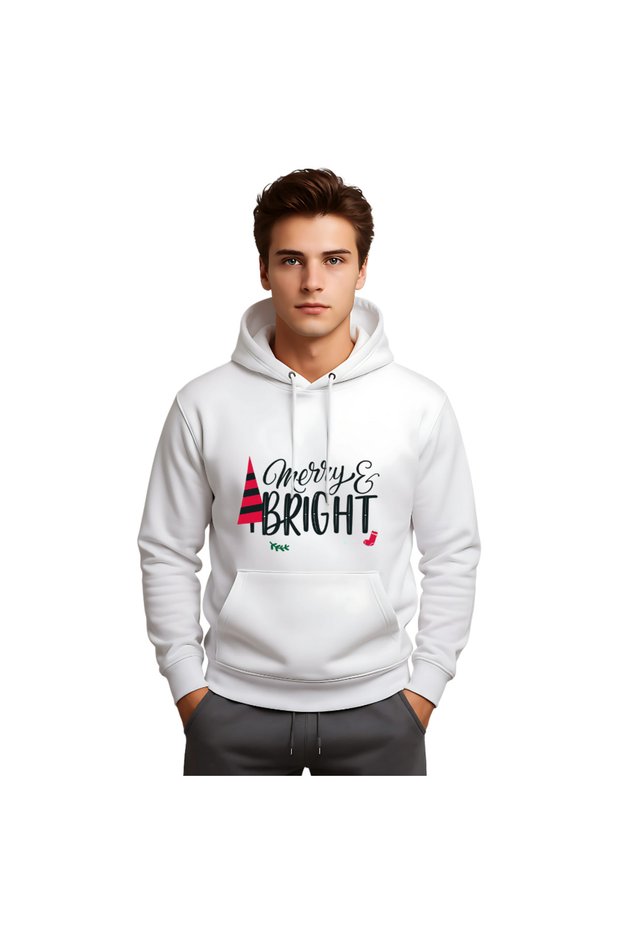 Christmas Hoodies For Men–Soft Cotton Pullover Hoodie With Drawstring – Long Sleeve Hoodie