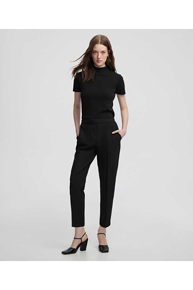 Cigarette fit elastik bel pantolon - 1