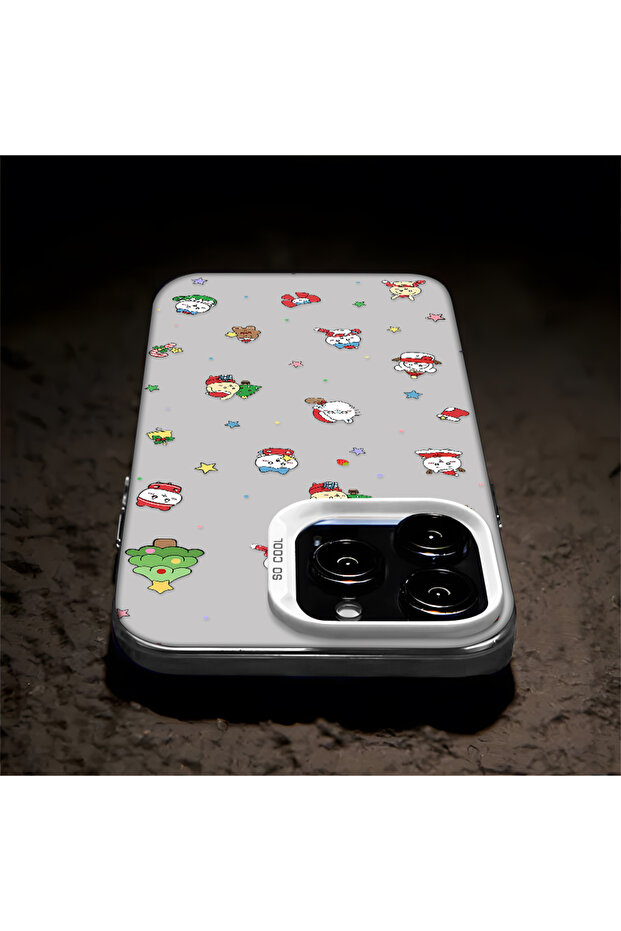 حافظة سيليكون مضادة للسقوط متوافقة مع هاتف iPhone 16e بنمط سانتا كلوز - 7