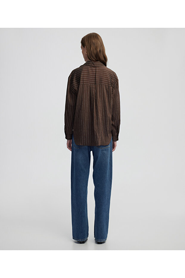 Çizgi desen bluz - 4