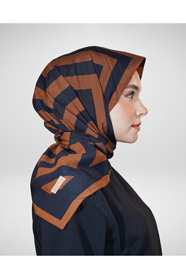 Spring Viskon Eşarp %80 Viskon %20 Polyester –Üçgen Desen - 4