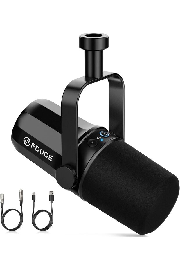 SL40 Vocal Dynamic Podcast Microphone for Podcasting, Gaming, Live Streaming & Recording, Built-in Headphone Output, LED Mute Button, All Metal USB/XLR Cardioid Mic, Voice-Isolating Technology