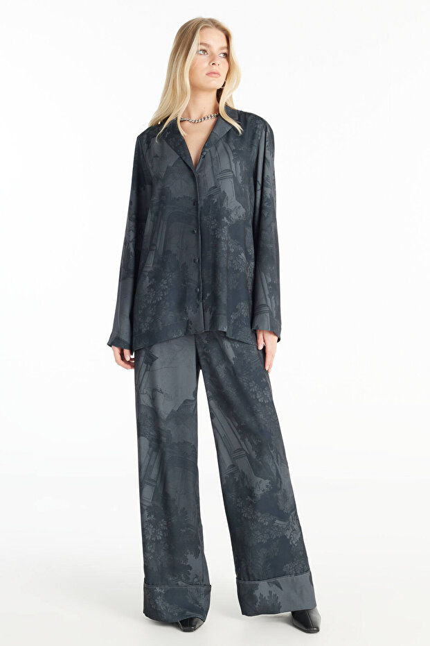 ANTRASİT DESENLİ PJ GÖMLEK - 4