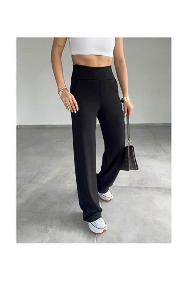 Krep Korsajlı Pantolon - 4