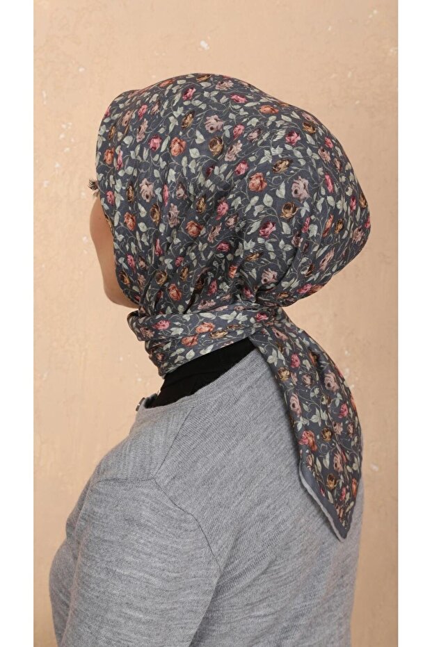 Soft Pamuk Eşarp Gri-4 - 4