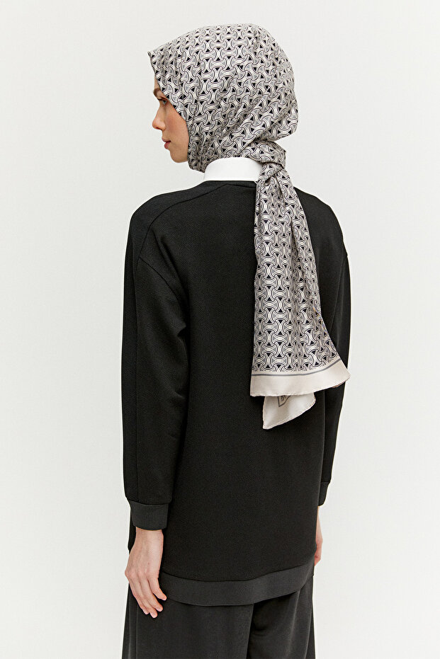 Suni Derili Asimetrik Örme Tunik - 6