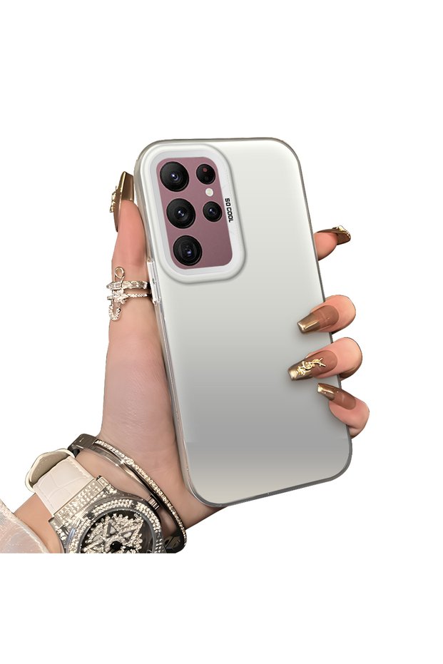 Samsung Galaxy S22 Ultra Compatible Silicone Edge Hard Back Anti-Fall Phone Case