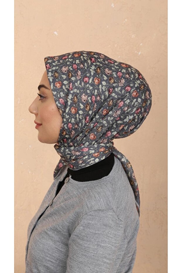 Soft Pamuk Eşarp Gri-4 - 3