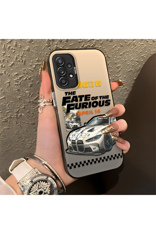 Samsung Galaxy A52 Compatible Silicone Edge Hard Back Anti-Fall Sports Car Patterned Case