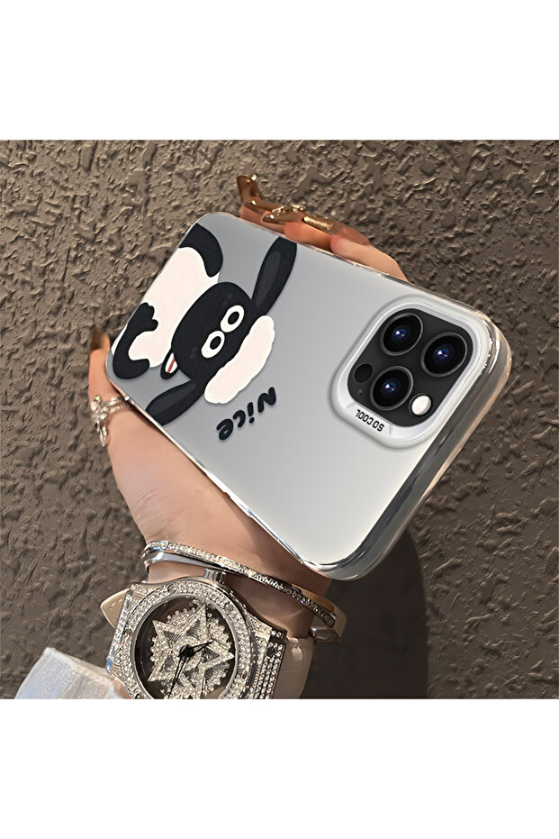 حافظة لهاتف iPhone 16 Pro Max مصنوعة من السيليكون الصلب ومضادة للسقوط بنمط الخروف - 4