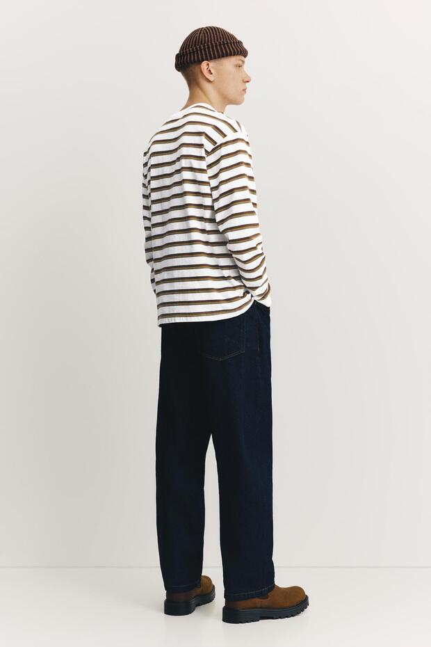 Çizgili uzun kollu t-shirt - 3