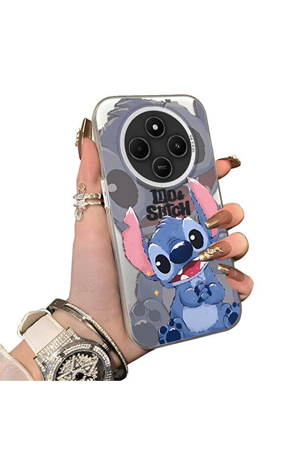 Xiaomi Redmi 14C Compatible Silicone Edge Hard Back Anti-Fall Stitch Pattern Case