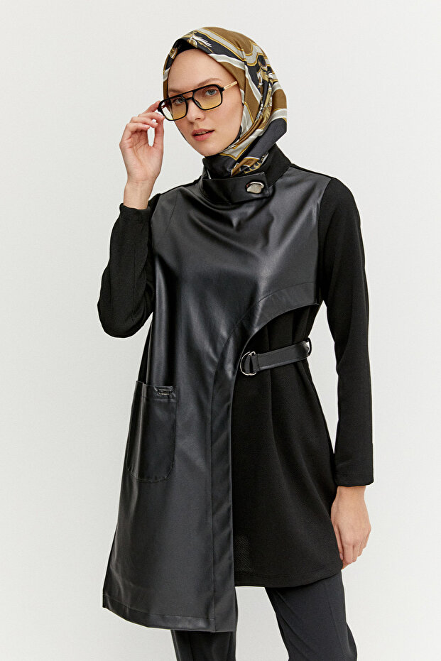 Asimetrik Suni Derili Tunik - 3