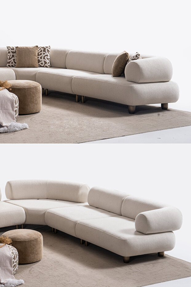 Solo Medium Puflu Modüler Köşe Koltuk Takımı - 4