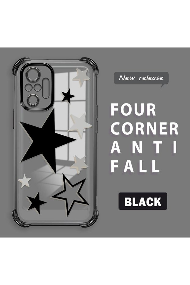 Xiaomi Redmi Note 10 Pro Compatible Transparent Silicone Coating Case Four Corners Thickened Anti Fall