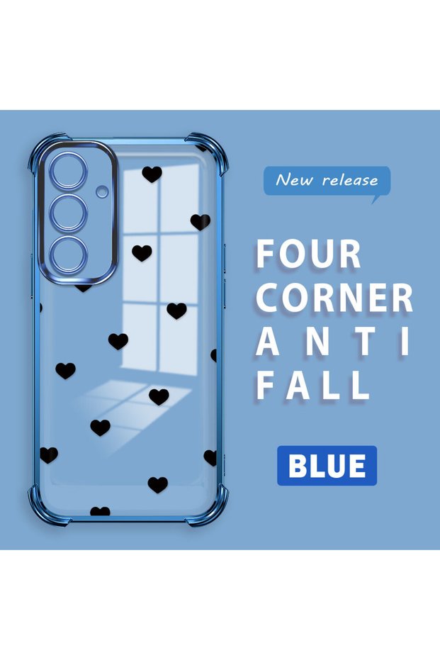 Samsung Galaxy S24 Fe Compatible Four Corner Thickened Anti Fall Transparent Silicone Coating Case