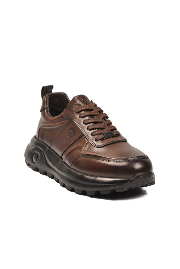 5K3251-30219 Brown Genuine Leather Men's Casual Shoes