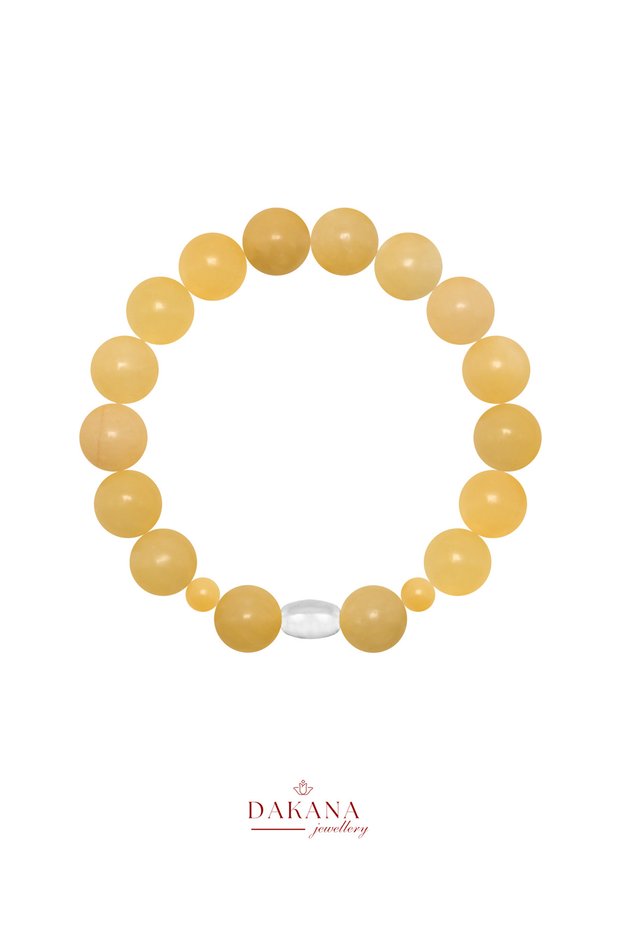 Certified Calcite Stone Sagittarius Men's Natural Stone Bracelet