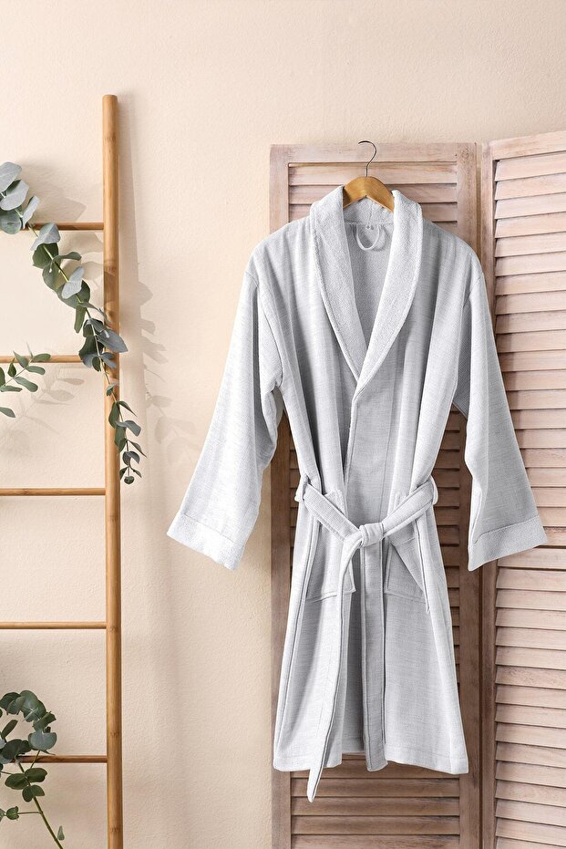 روب حمام سيليني مقاس L/XL 120 رمادي