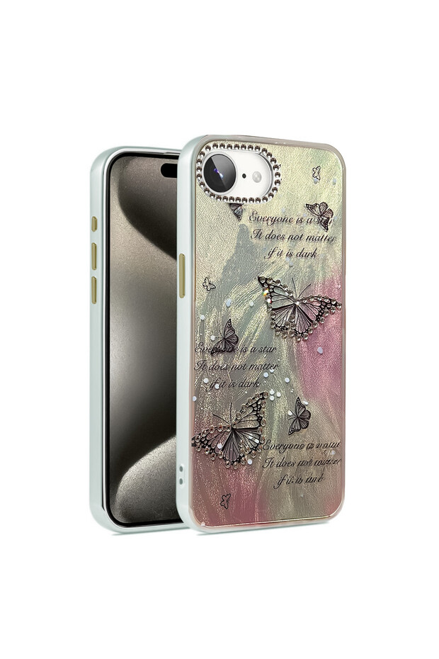 iPhone 16E Case Shiny Gemstone Different Eye-Catching Cover