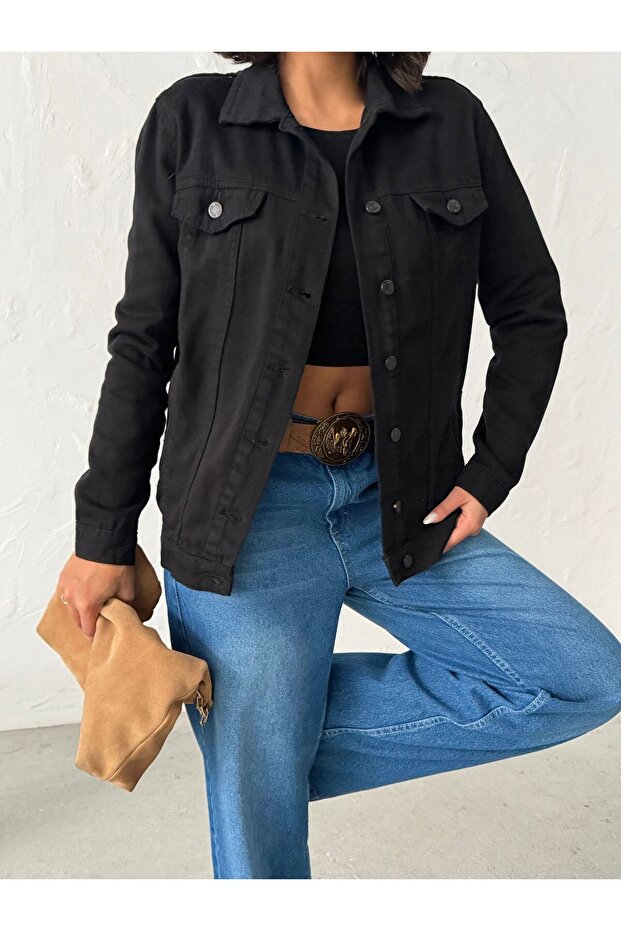 Full Button Closure Linen Jacket - 3