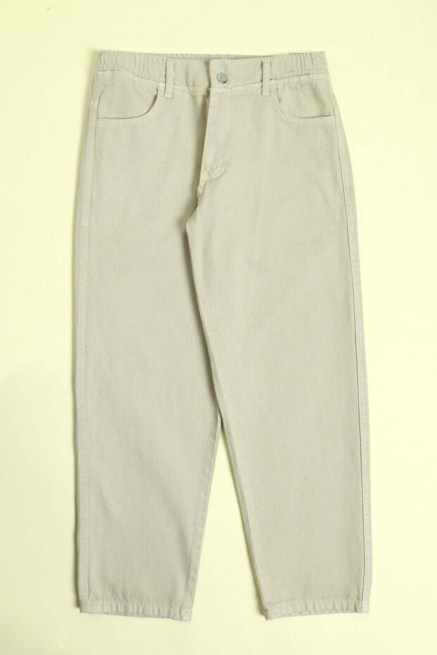 Buy Elastic Waist Zippered Boys' Baggy Pants