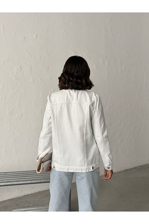 سترة كتان مغلقة بالكامل بأزرار - 7