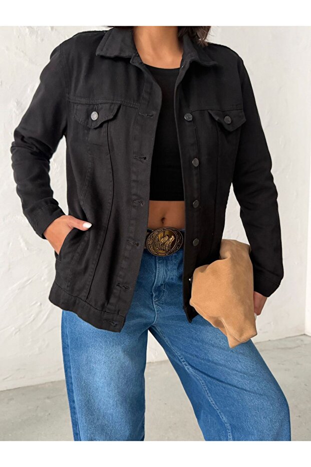 Full Button Closure Linen Jacket - 8