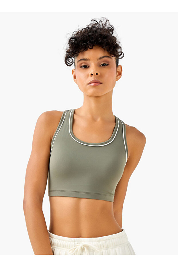 Women Piping Bonded Sports Bra