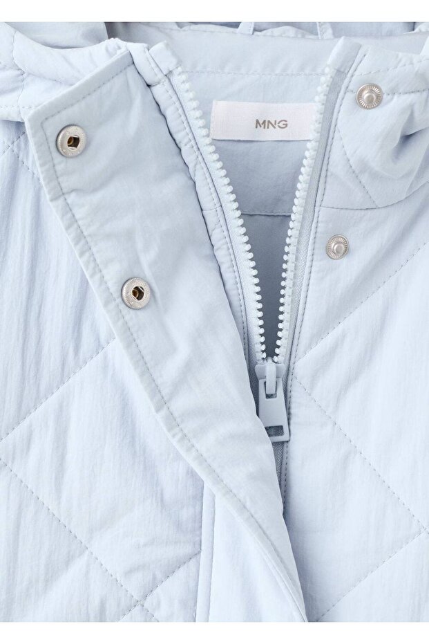 Kapüşonlu kapitone anorak - 3