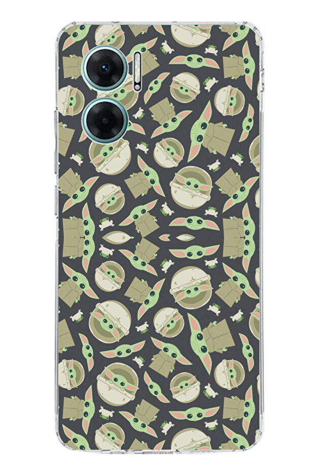 حافظة سيليكون متوافقة مع هاتف Redmi Note 11E من Little Yodas Wallpaper مطبوع - 1