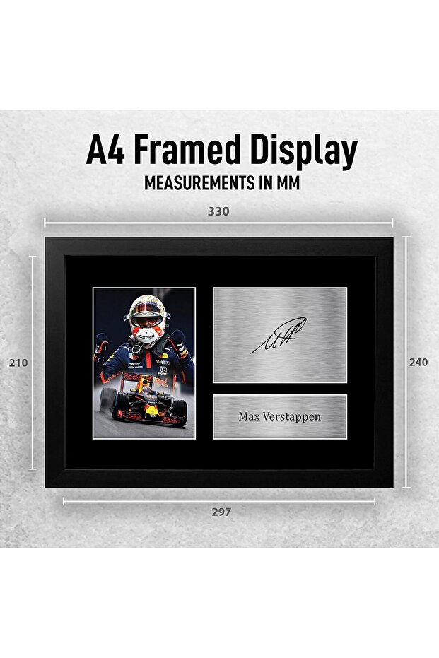 Racing Signed A4 Printed Photo Display Gift for F1 Formula 1 Fans Framed