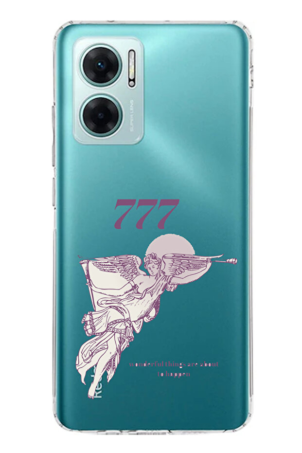 حافظة سيليكون متوافقة مع هاتف Redmi Note 11E بتصميم 777 Angel مطبوع - 1