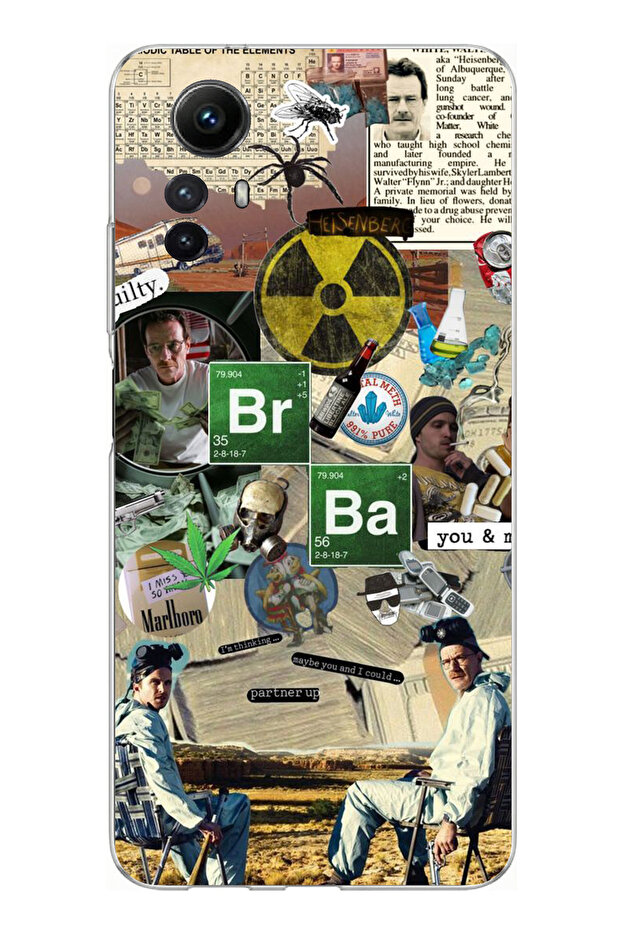 حافظة سيليكون متوافقة مع هاتف Redmi Note 12S من Breaking Bad Collage مطبوع - 1