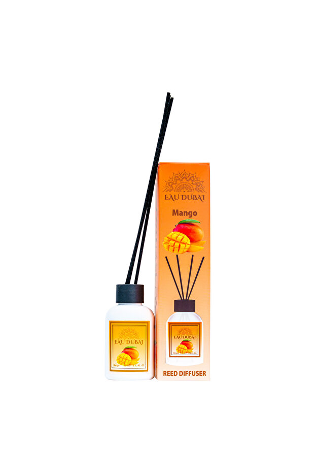 Difuzor de parfum Aromatic pentru Camera, Mango, Eau Dubai, 110 ml, Reed Diffuser - 1
