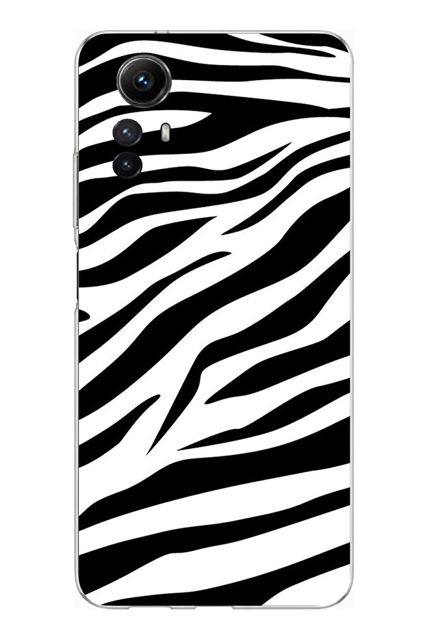 حافظة سيليكون متوافقة مع تصميم زيبرا مطبوع لهاتف Redmi Note 12S - 1