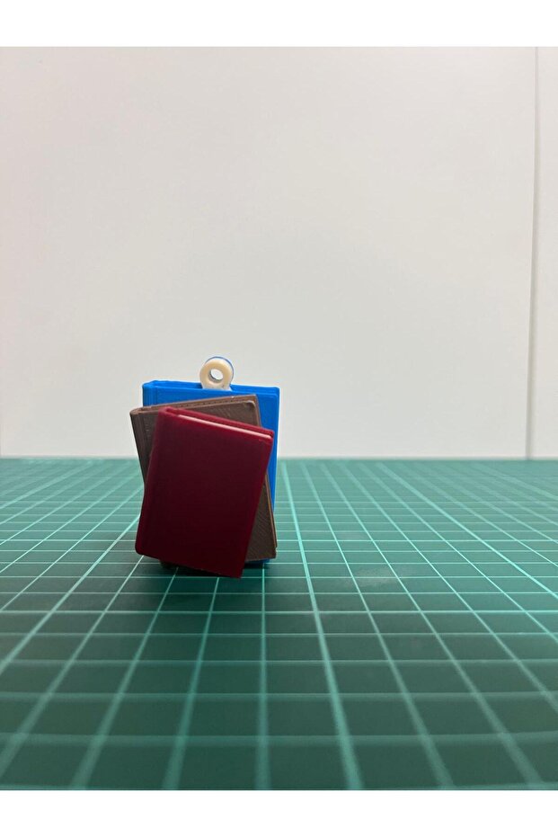 3D Cute Book Model Keychain - 3