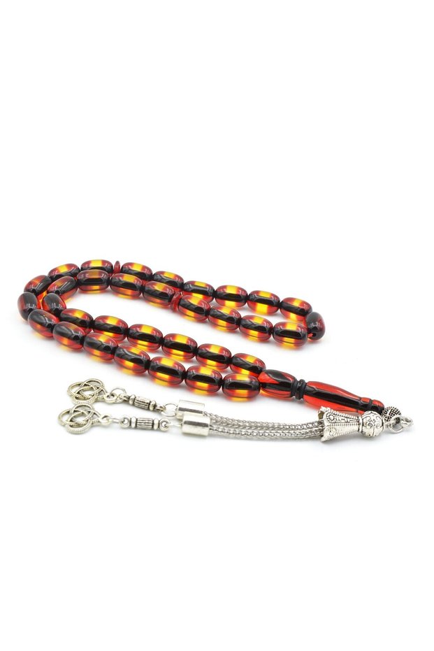 Capsule Cut Daily Size Yellow Red Turquoise Crimped Amber Prayer Beads