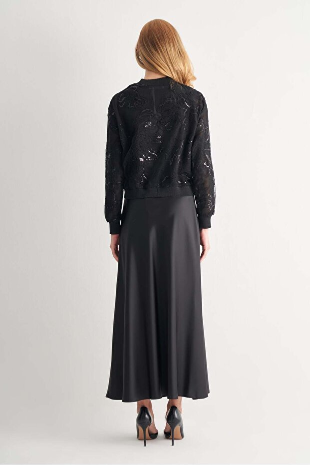 Dantel Payetli Ceket - 5