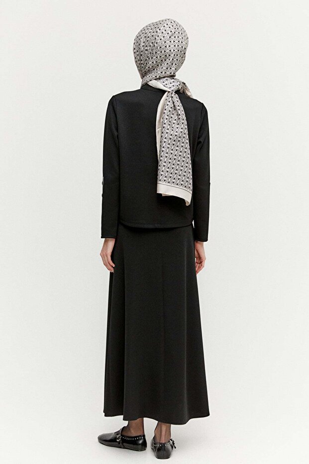 Çift Cepli Örme Etek - 4