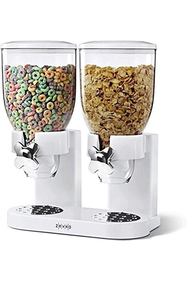 Other Minimalist Double Cereal Storage Container, Black, 1.8L, 25x10cm