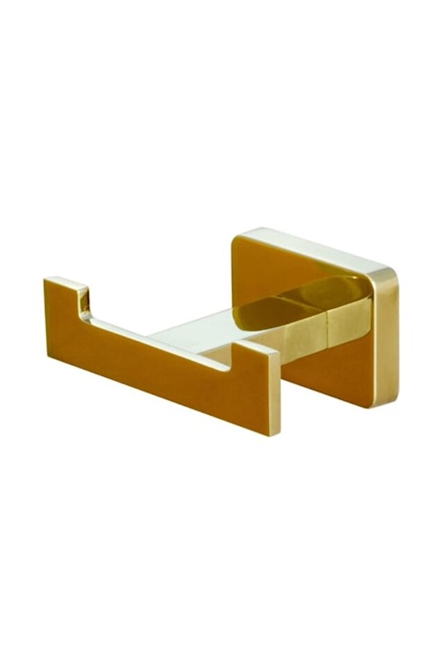 Rectangular gold bathroom hook - 1