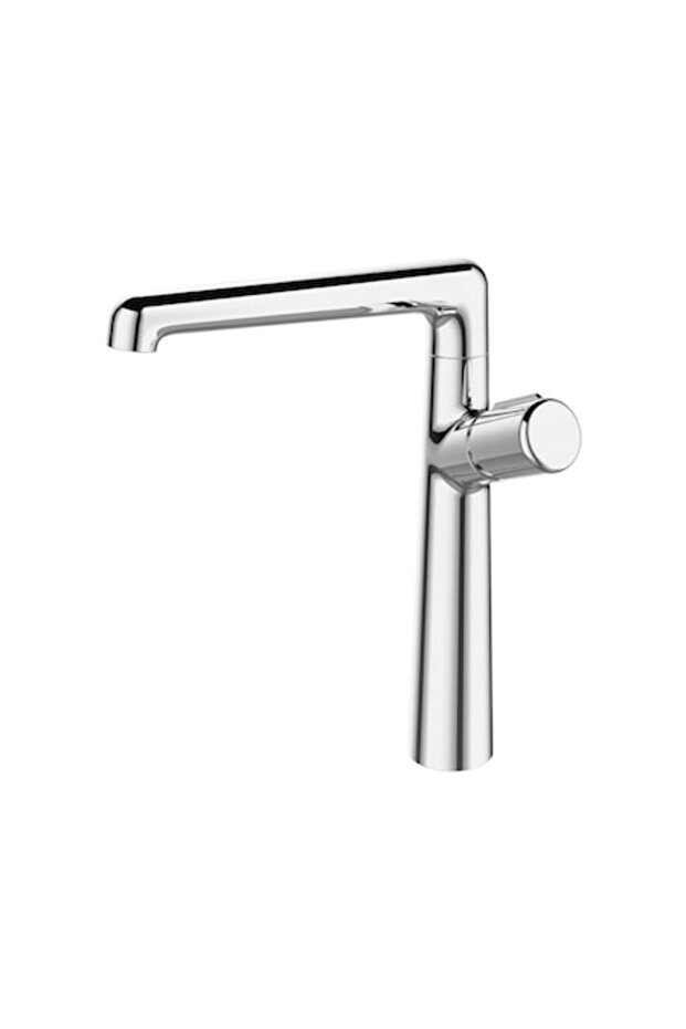 Kitchen faucet, high spout, rectangular, chrome, BAO065D - 1