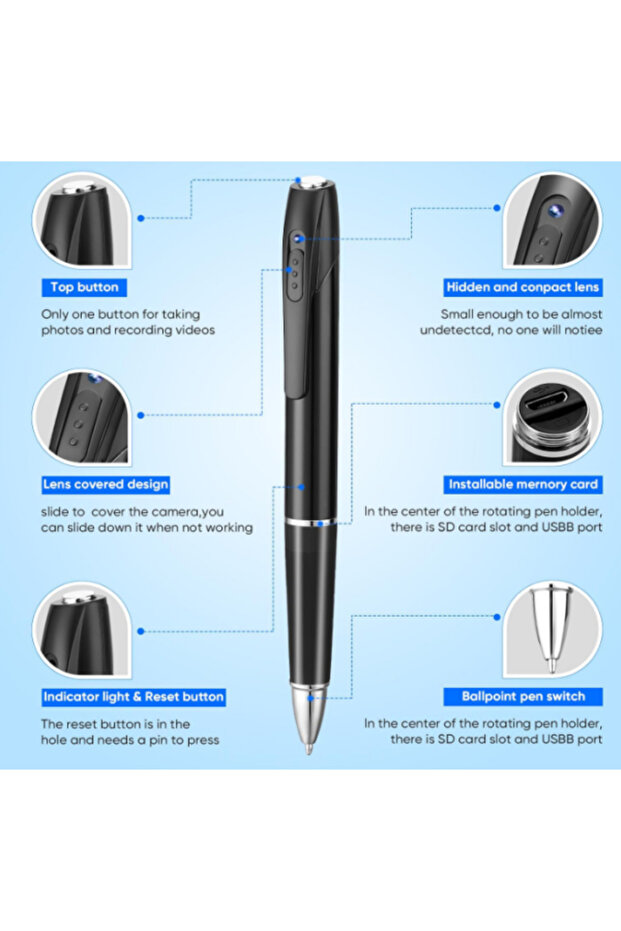 Mini Pen Camera 1080P HD - Ultra-Long Recording Latest Hidden Version - 5
