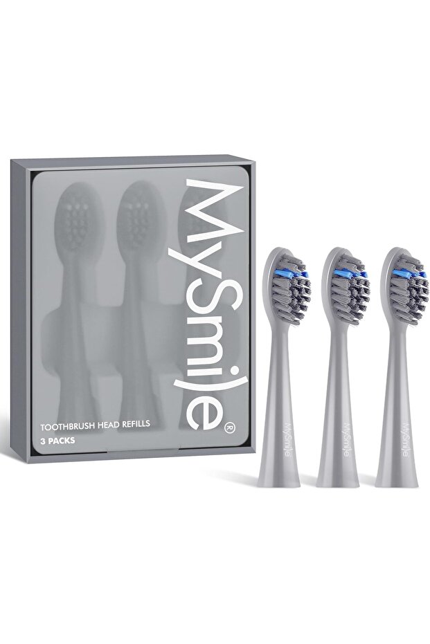 DY156 Electric Toothbrush Replacement Heads, 3 Packs (Gray, 1)
