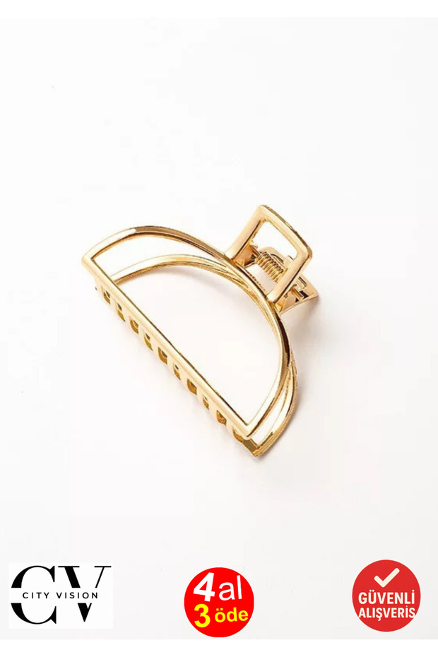 Oval Design Metal Hair Clip 6.5 cm
