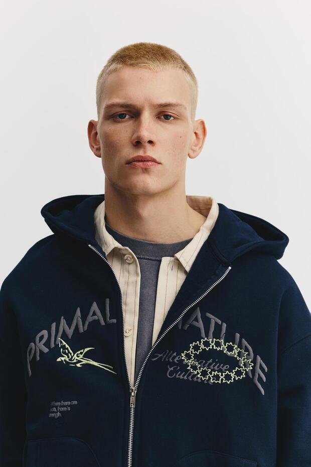 Kapüşonlu fermuarlı Primal Nature sweatshirt - 6